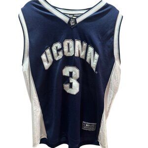 Vintage UConn Huskies Caron Butler #3 Jersey XXL Colosseum Navy White Korea